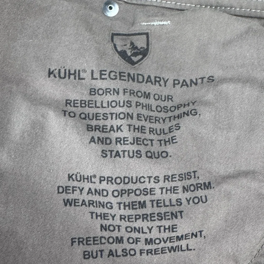Kuhl Legendary Straight Leg Pant Women 16 Short Brown Outdoor Hiking Utility